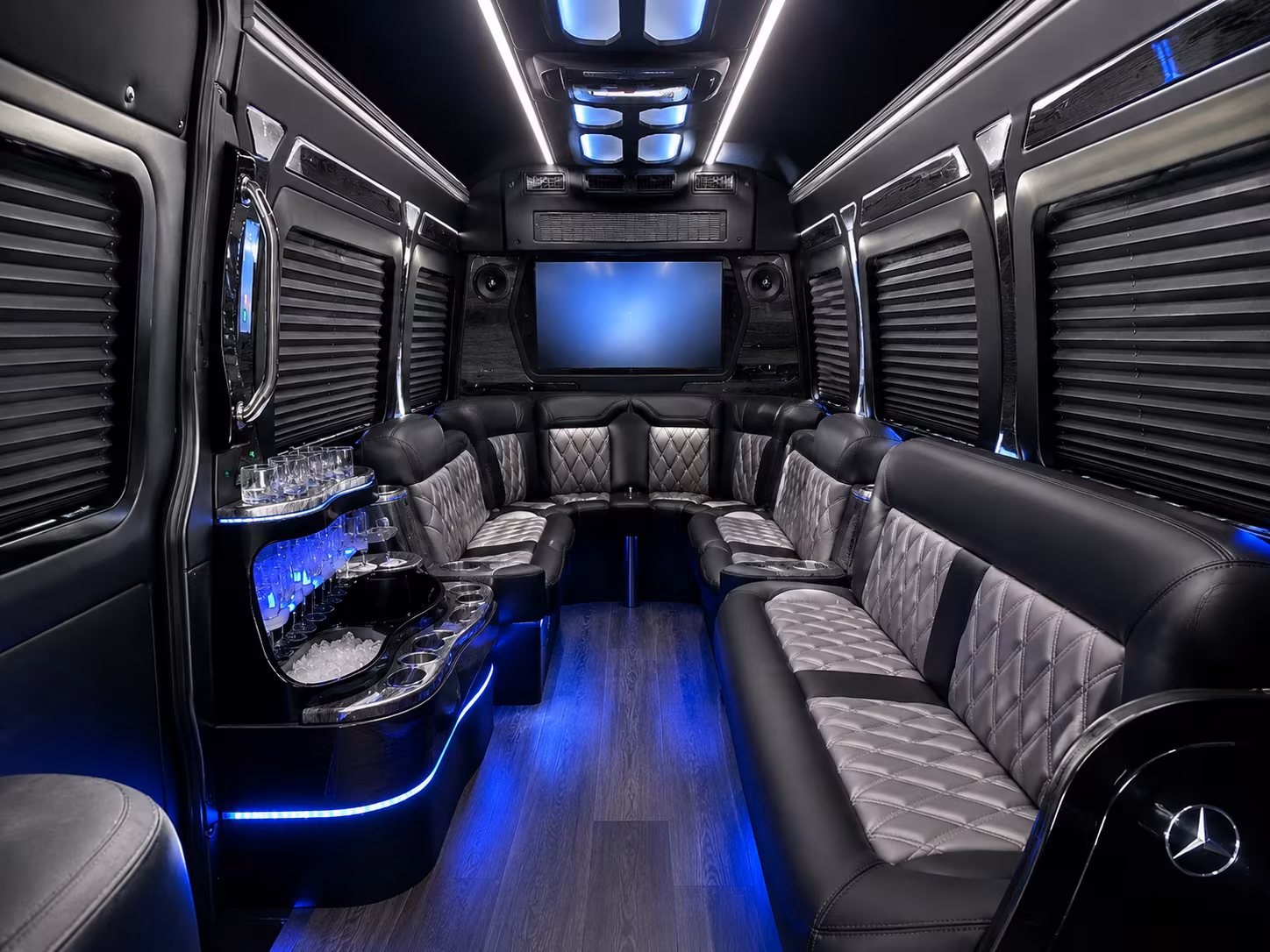 instead of splitting into cars keep every guest on one bus